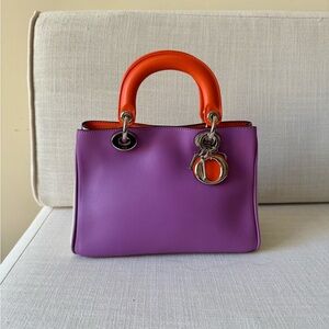 Dior Tri-Color Mini Diorissimo Tote